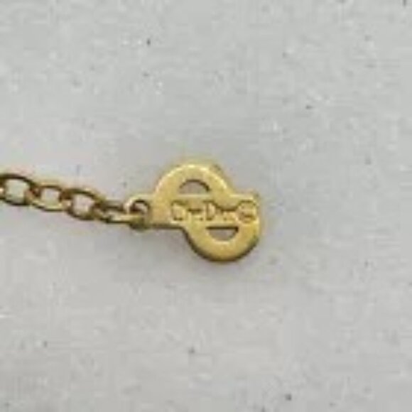 Auth Christian Dior Logo Gold Planting Necklace V120012 - Picture 9 of 9